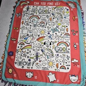 *New* tied edge find the picture throw blanket approx. 46" by 56"